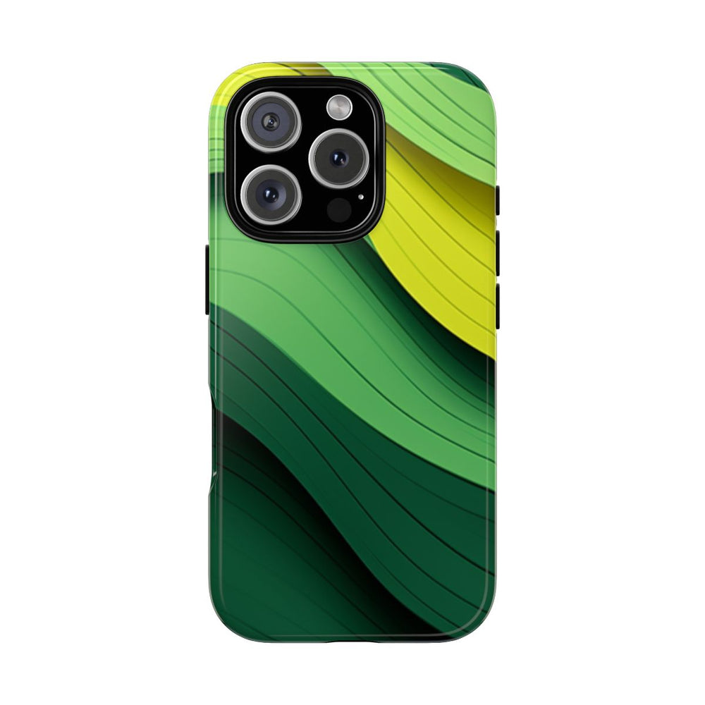 Groen-Geel Golvenpatroon