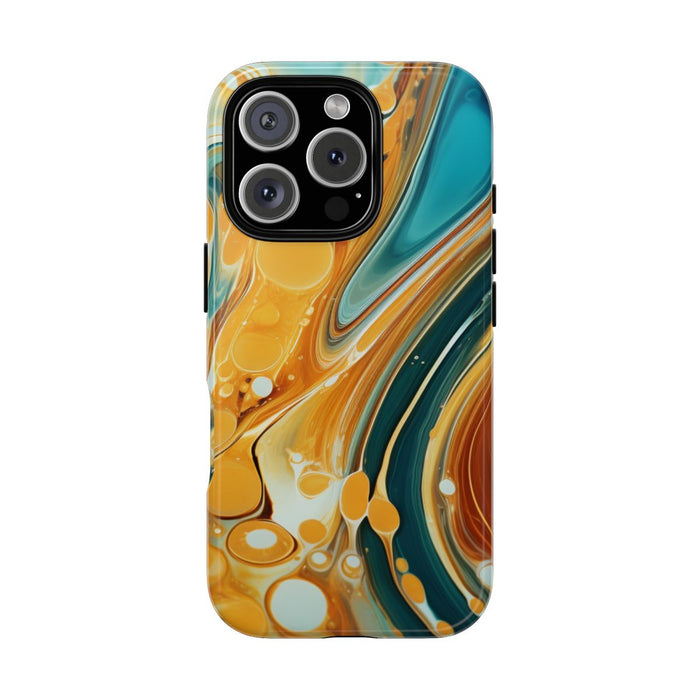 Turquoise en Honing Swirl Epoxy Patroon