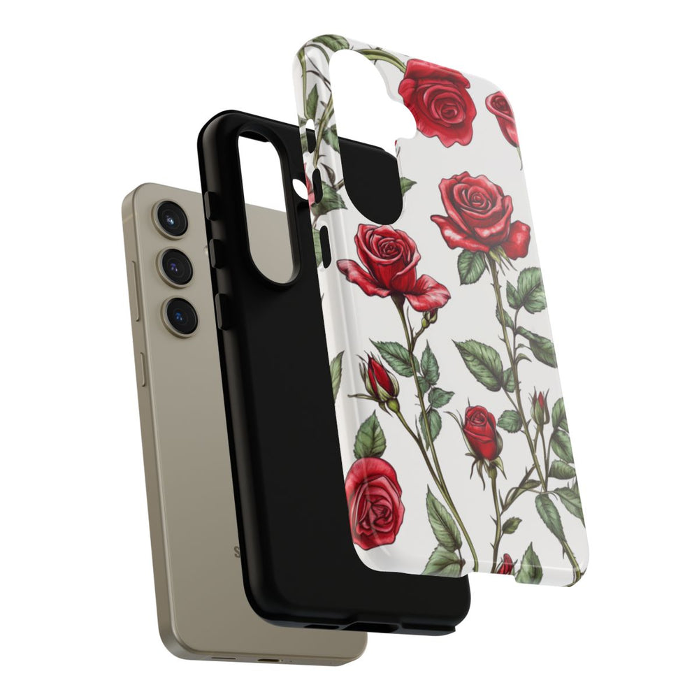 Rode Rozen Botanisch Patroon