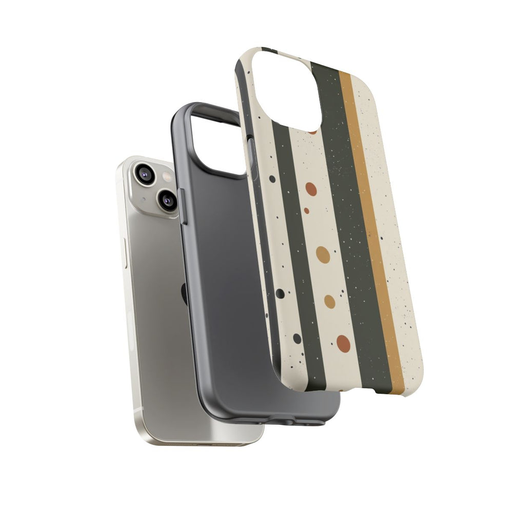 Retro Verticale Strepen en Stippenpatroon