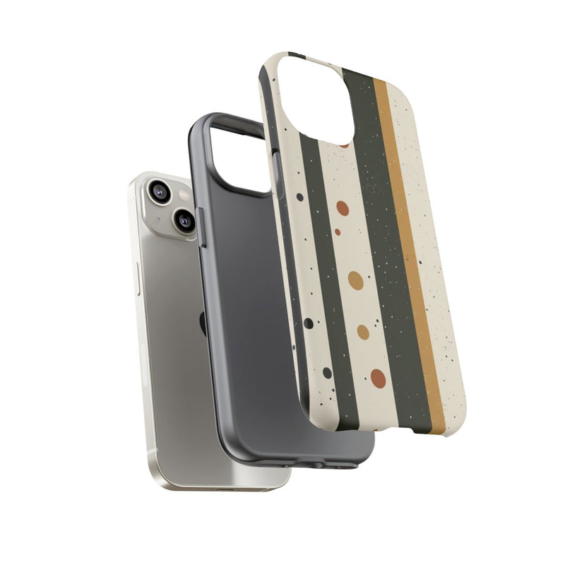 Retro Verticale Strepen en Stippenpatroon