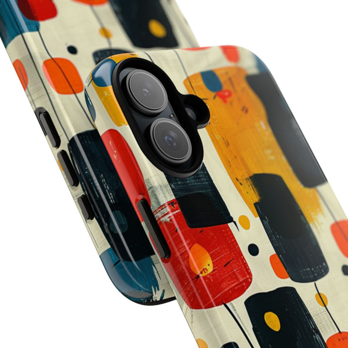 Mid-Century Abstract Geometrisch Patroon