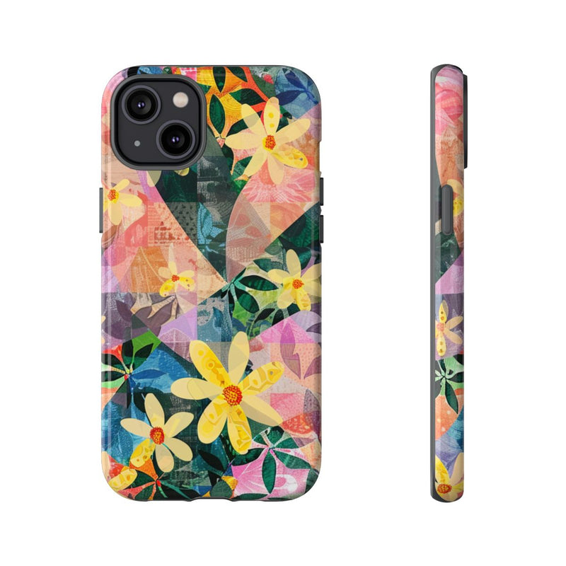 Abstract Bloemmotief met Geometrisch Patroon