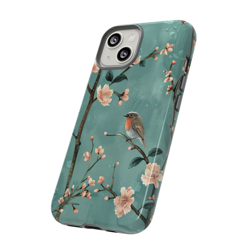 Perzikbloesem en Roodborstjes Patroon