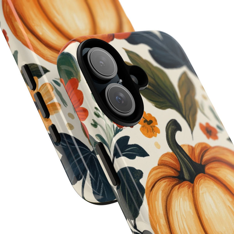 Herfst Pompoen en Bloemenpatroon