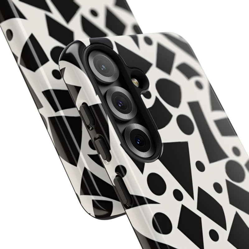 Zwart-Wit Geometrisch Abstract Patroon