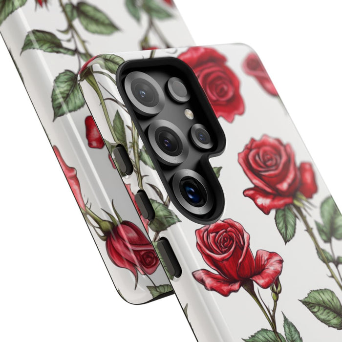 Rode Rozen Botanisch Patroon