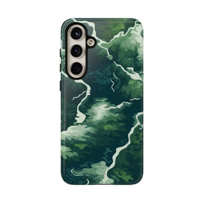 Abstracte Groene Rivier en Bospatroon