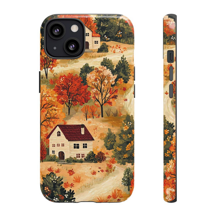 Herfstlandschap met Huizen