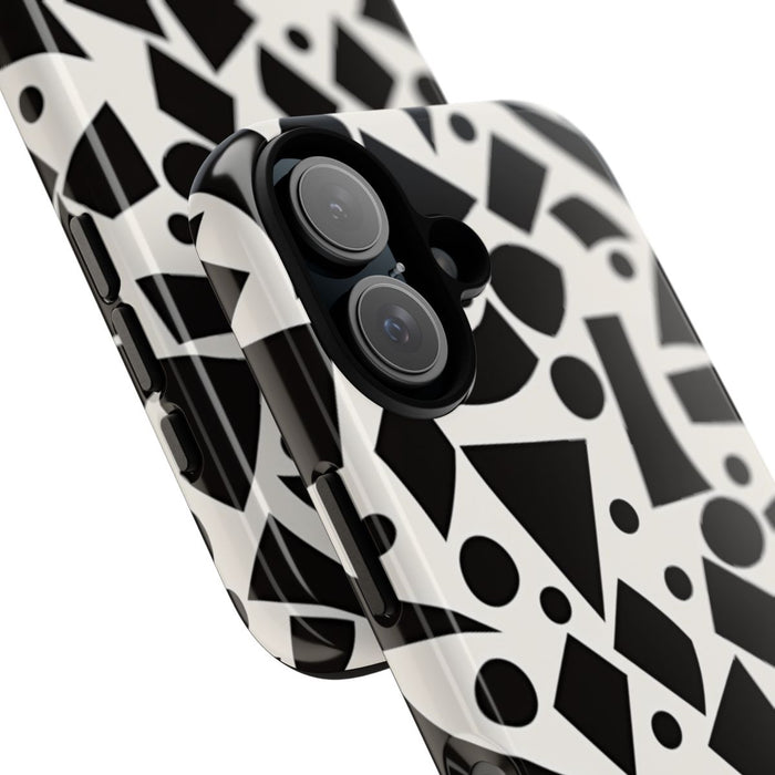 Zwart-Wit Geometrisch Abstract Patroon