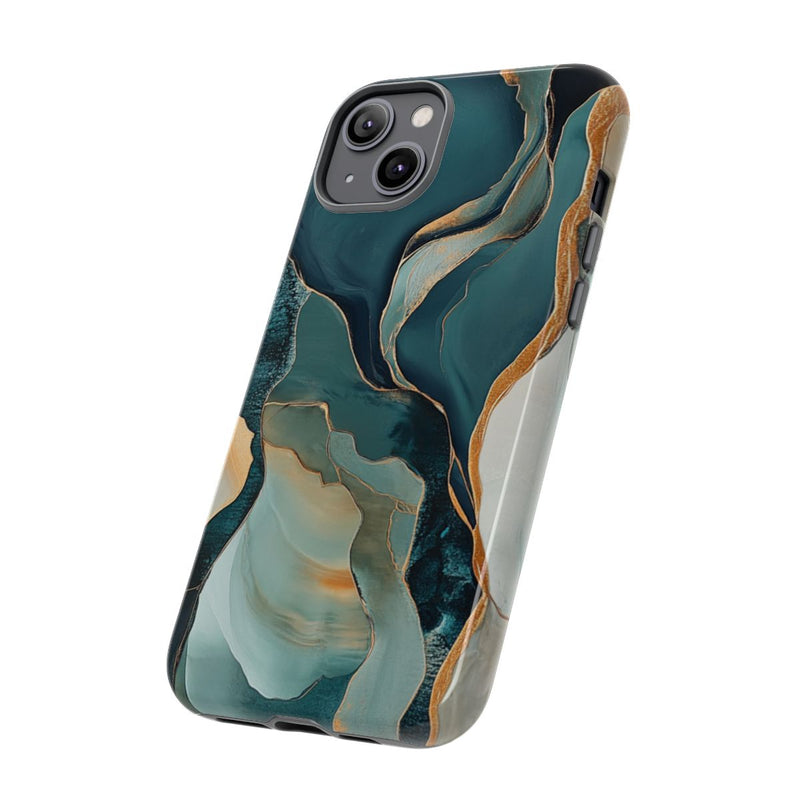 Abstracte Organische Vormen met Gouden Accenten