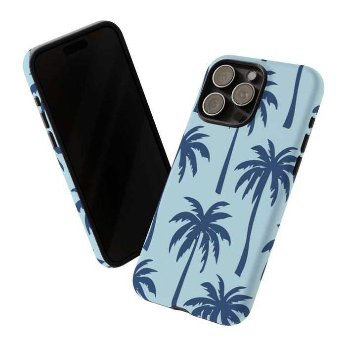 Blauw Palmbomenpatroon