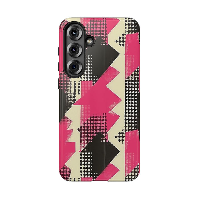 Roze en Zwart Abstract Geometrisch Patroon
