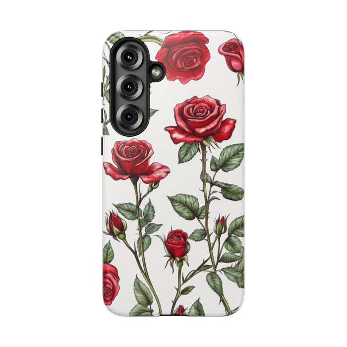 Rode Rozen Botanisch Patroon