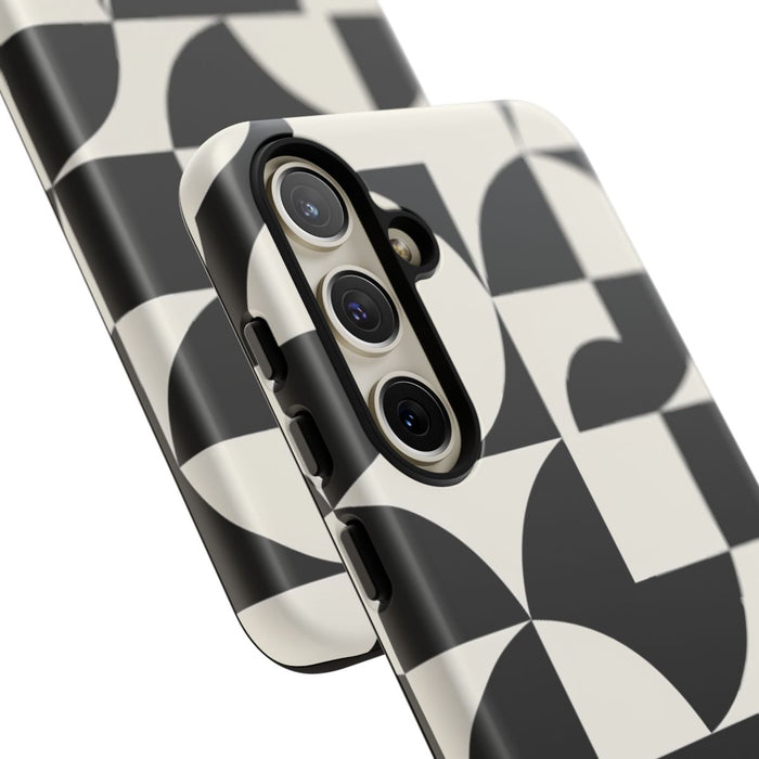 Zwart-Wit Geometrisch Abstract Patroon