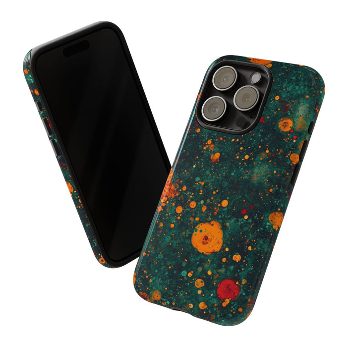 Abstracte Oranje en Teal Bellenpatroon