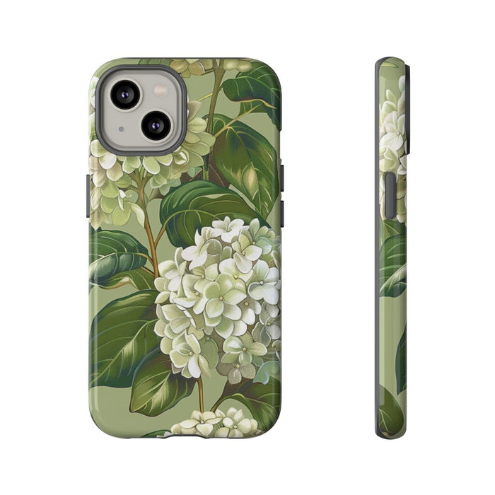 Realistisch Witte Hortensia Bloemenpatroon