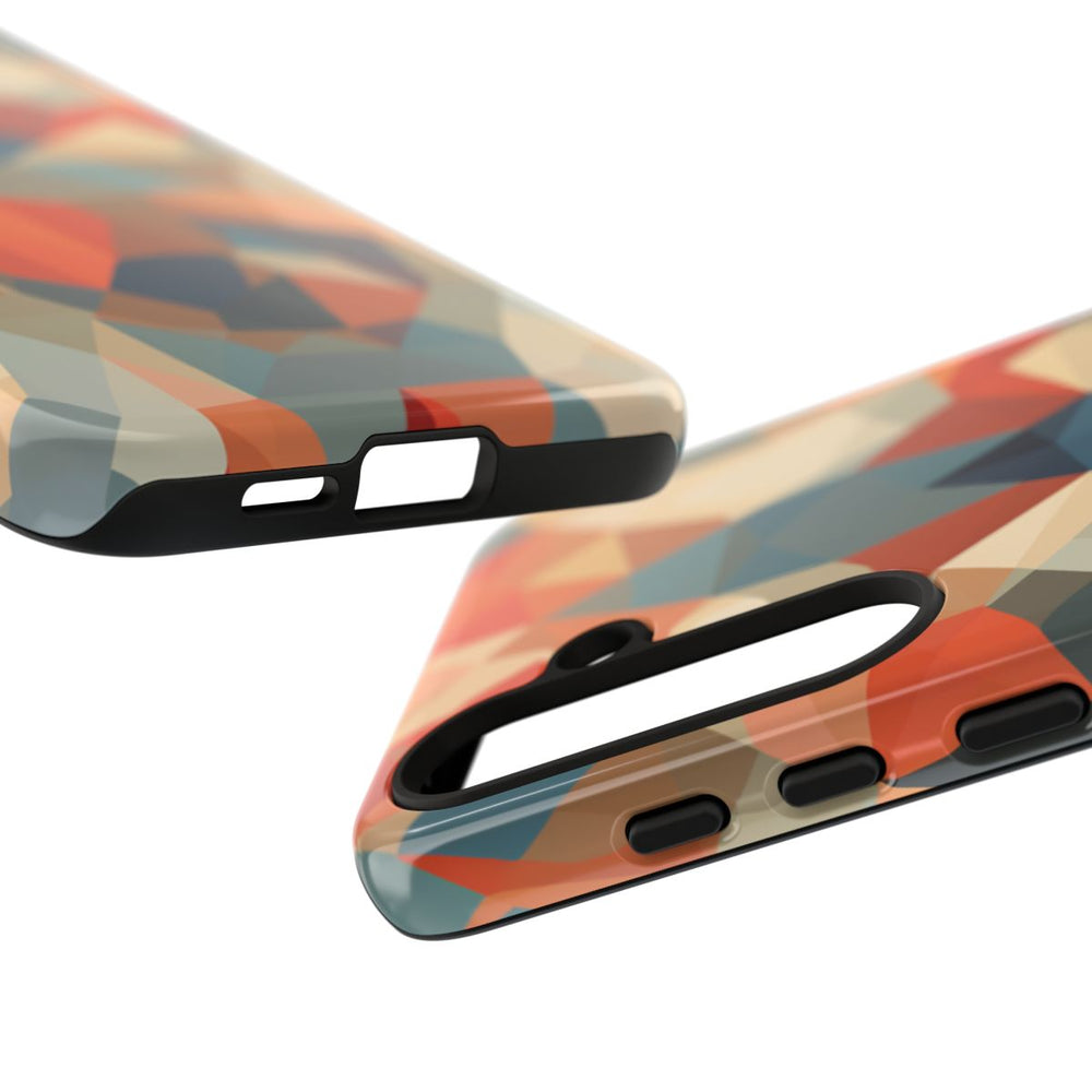Geometrisch Abstract Patroon in Gedempte Warme Kleuren