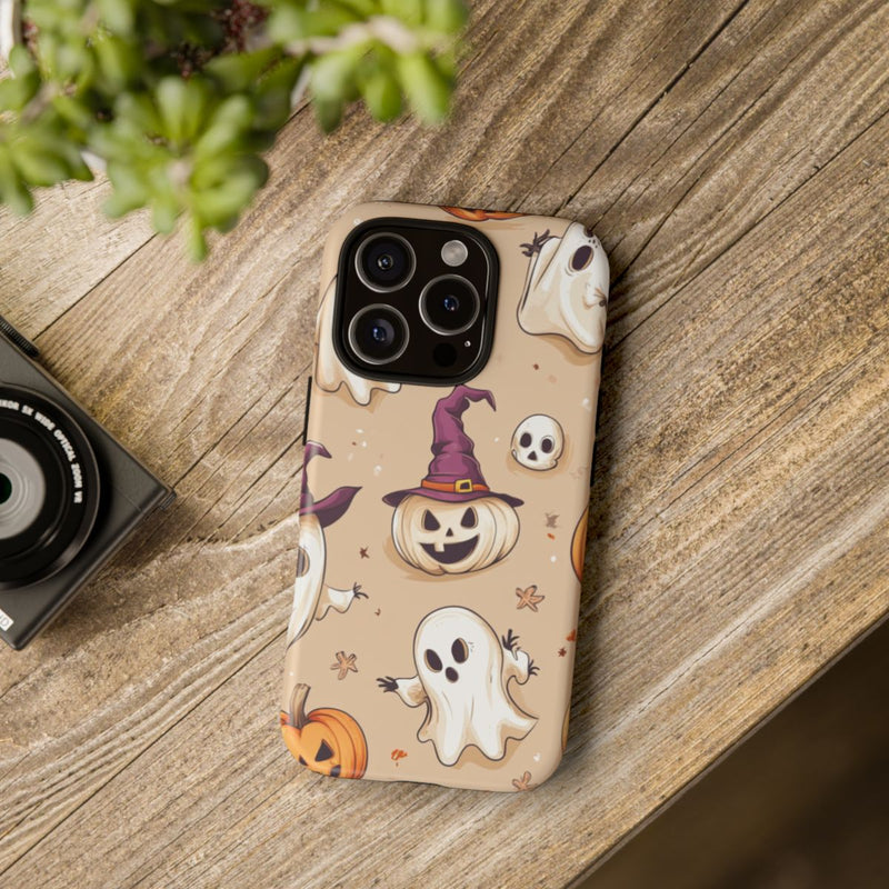 Schattige Halloween Geestjes en Pompoenen Patroon