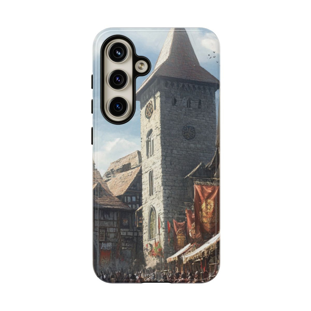 Middeleeuws Europees Dorpsstraat Tafereel