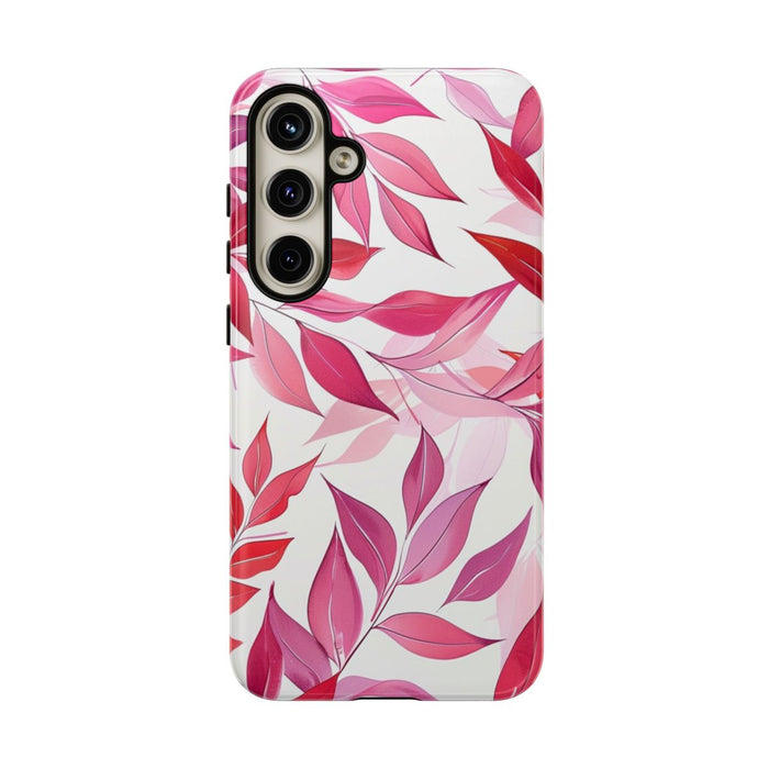 Roze en Rode Bladerenpatroon