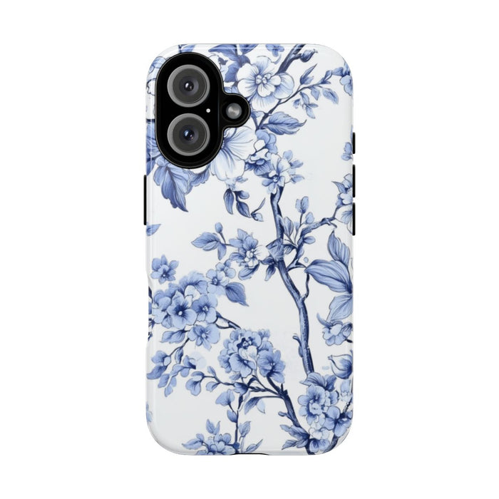 Blauw Vintage Bloemenpatroon