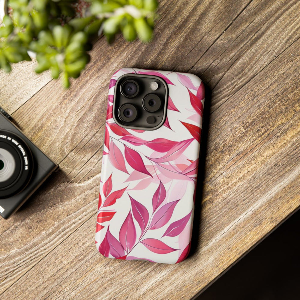 Roze en Rode Bladerenpatroon