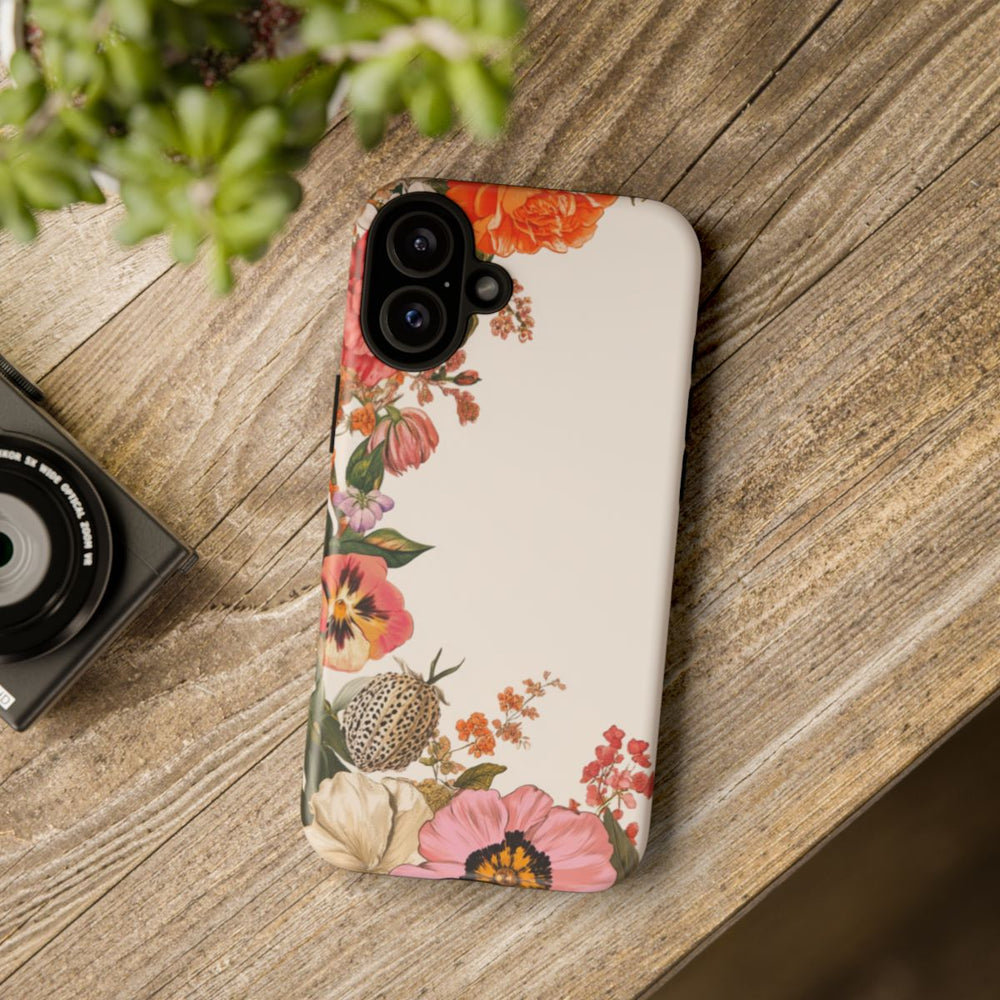 Vintage Botanische Bloemenrand