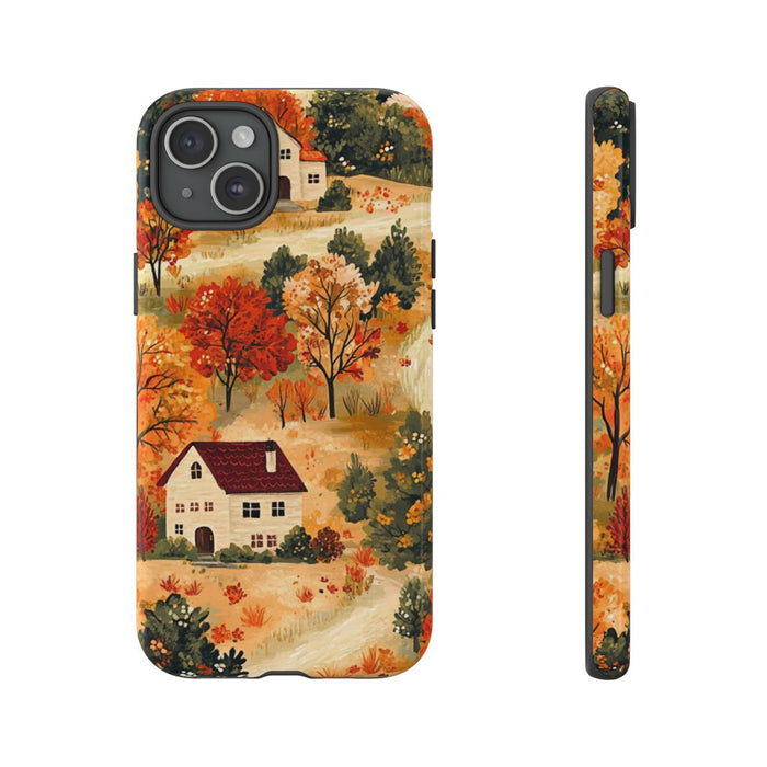 Herfstlandschap met Huizen