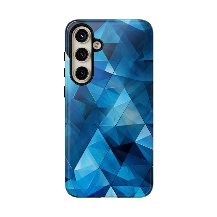 Blauw Geometrisch Driehoekenpatroon