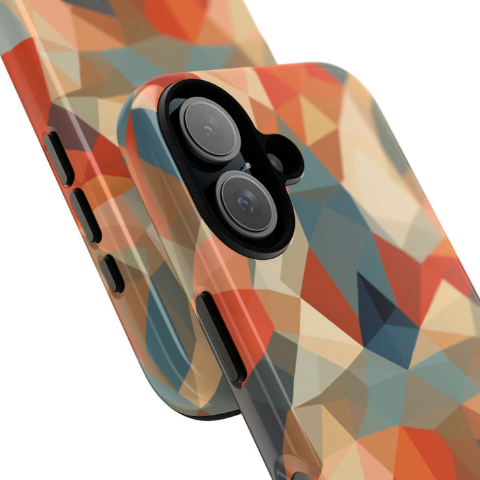 Geometrisch Abstract Patroon in Gedempte Warme Kleuren