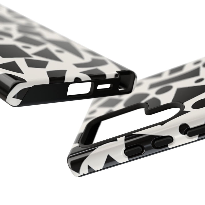 Zwart-Wit Geometrisch Abstract Patroon