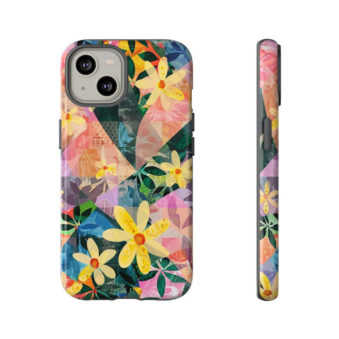 Abstract Bloemmotief met Geometrisch Patroon