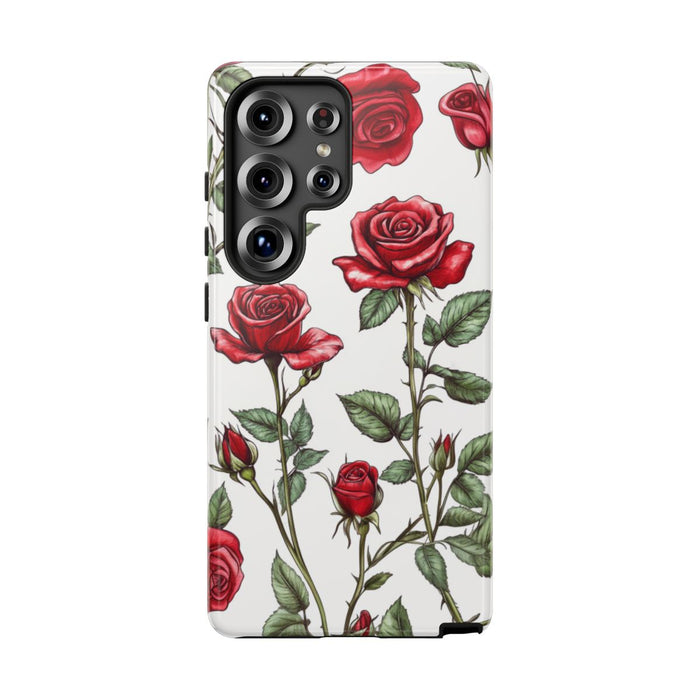 Rode Rozen Botanisch Patroon