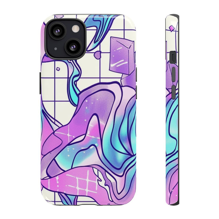 Abstract Kristal Vaporwave Patroon