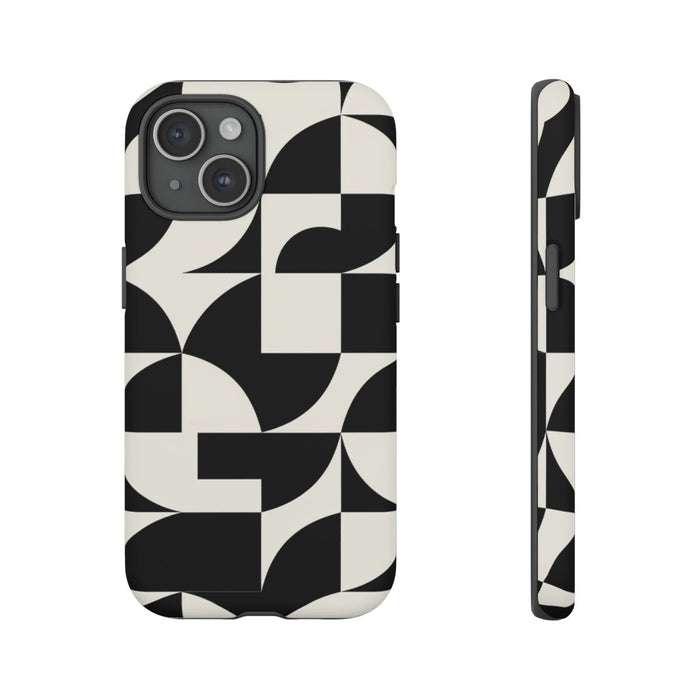 Zwart-Wit Geometrisch Abstract Patroon