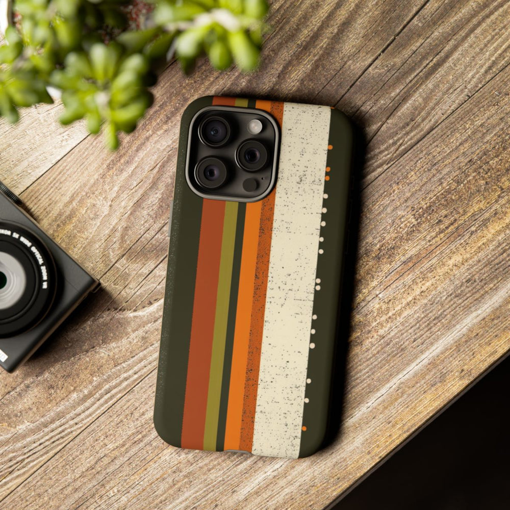 Retro Verticale Strepen en Stippenpatroon