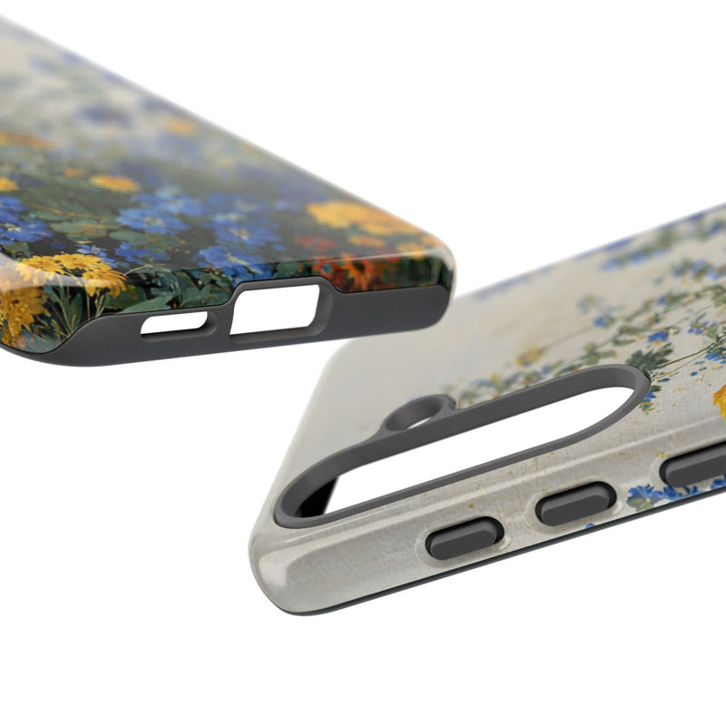 Blauwe en Gele Wilde Bloemen