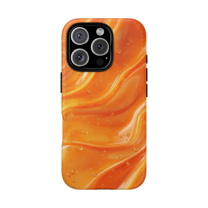 Monochrome Oranje Droomijs Vloeibare Achtergrond