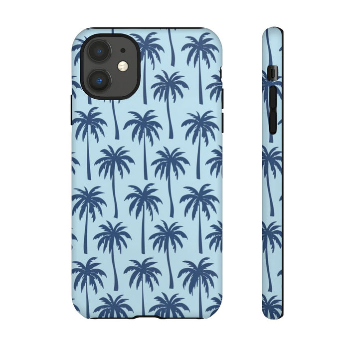 Blauw Palmbomenpatroon