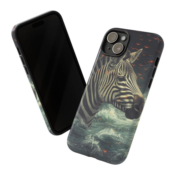 Zebra in Water met Gloeiende Vonken