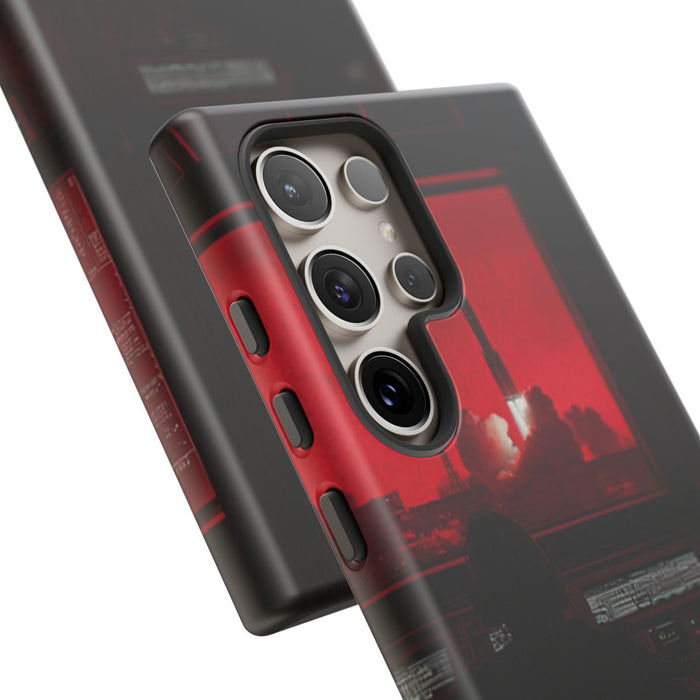 Raketlancering Controlekamer met Rode Verlichting