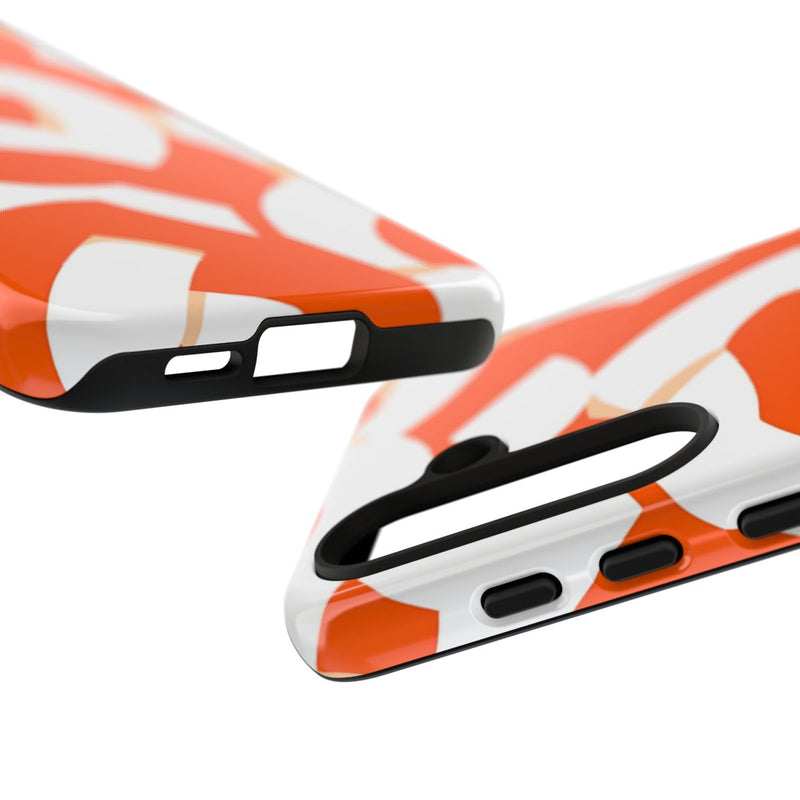 Oranje en Wit Geometrisch Patroon