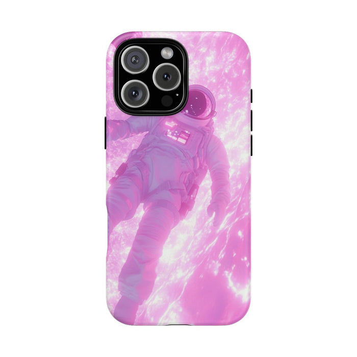 Astronaut Drijvend bij Roze Plasma