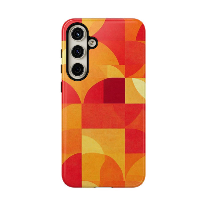 Geometrisch Rood- en Oranje-Patroon