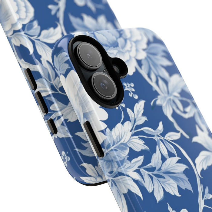 Blauw-Wit Bloemenpatroon