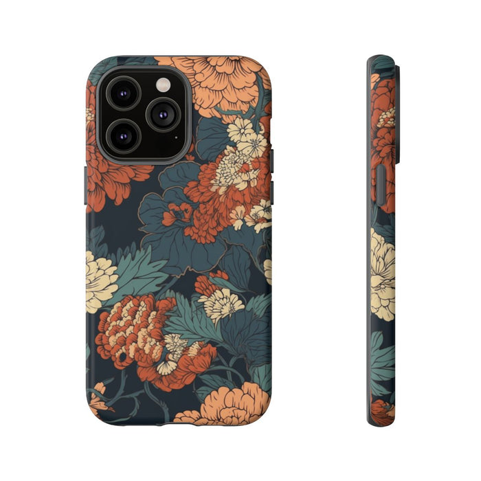 Vintage Bloemenpatroon in Warme Kleuren