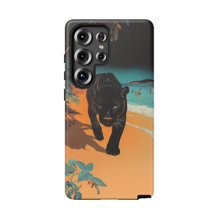 Zwarte Panter op Tropisch Strand