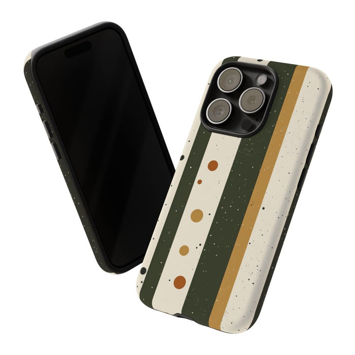 Retro Verticale Strepen en Stippenpatroon