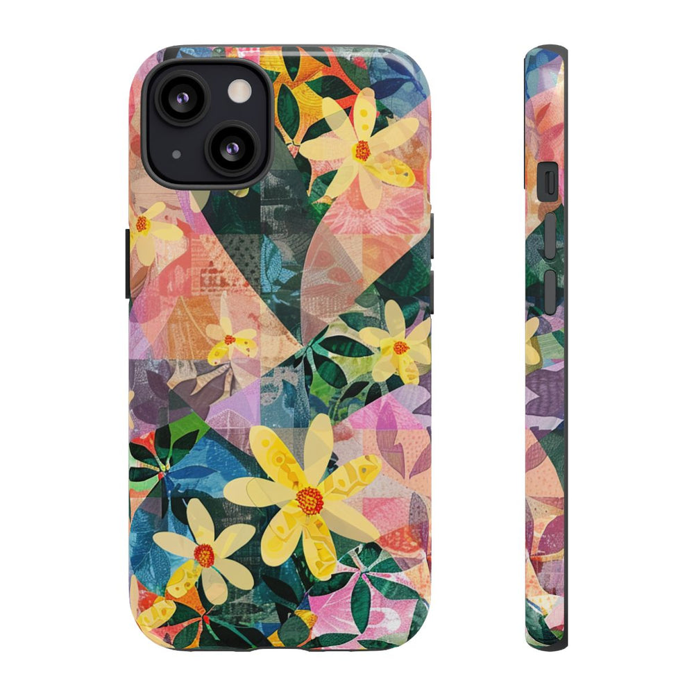 Abstract Bloemmotief met Geometrisch Patroon